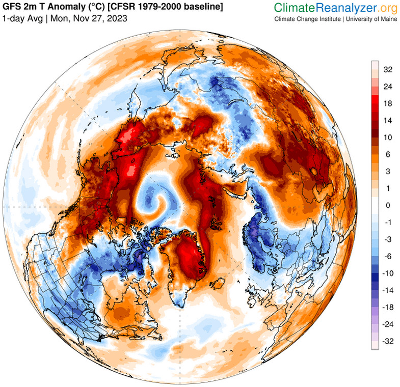 Nad Grenlandią znalazło się niezwykle ciepłe powietrze