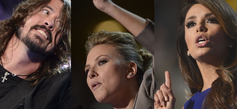 Piękne kobiety, znani muzycy. Gwiazdy poparły Obamę