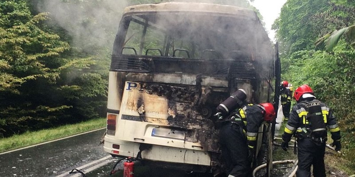 Zapalił się autobus