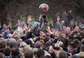 Enthusiasts Participate In The Royal Shrovetide Football Match