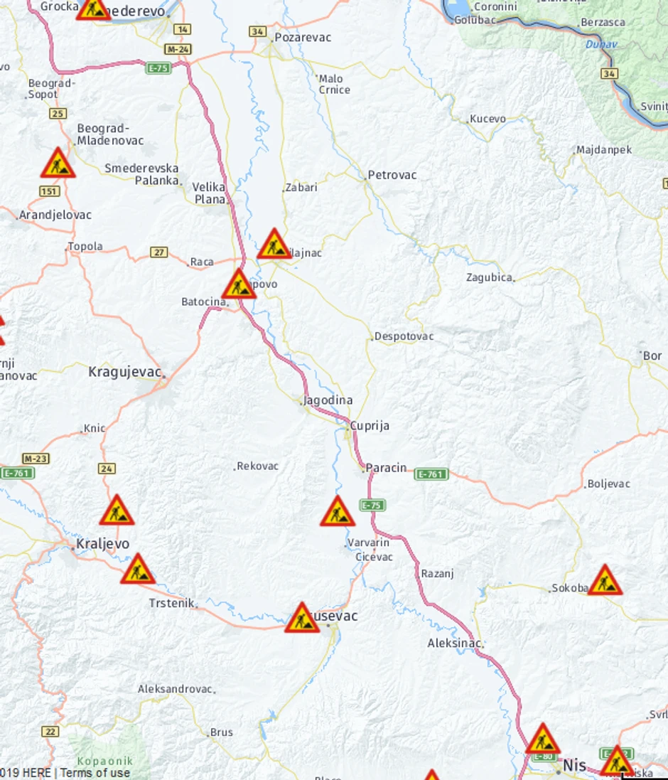 Na auto-putu ka Nišu samo jedna kritčna tačka