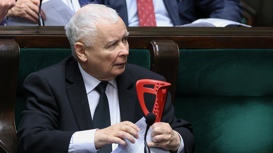 Jarosław Kaczyński w sejmie (marzec 2023 r.)