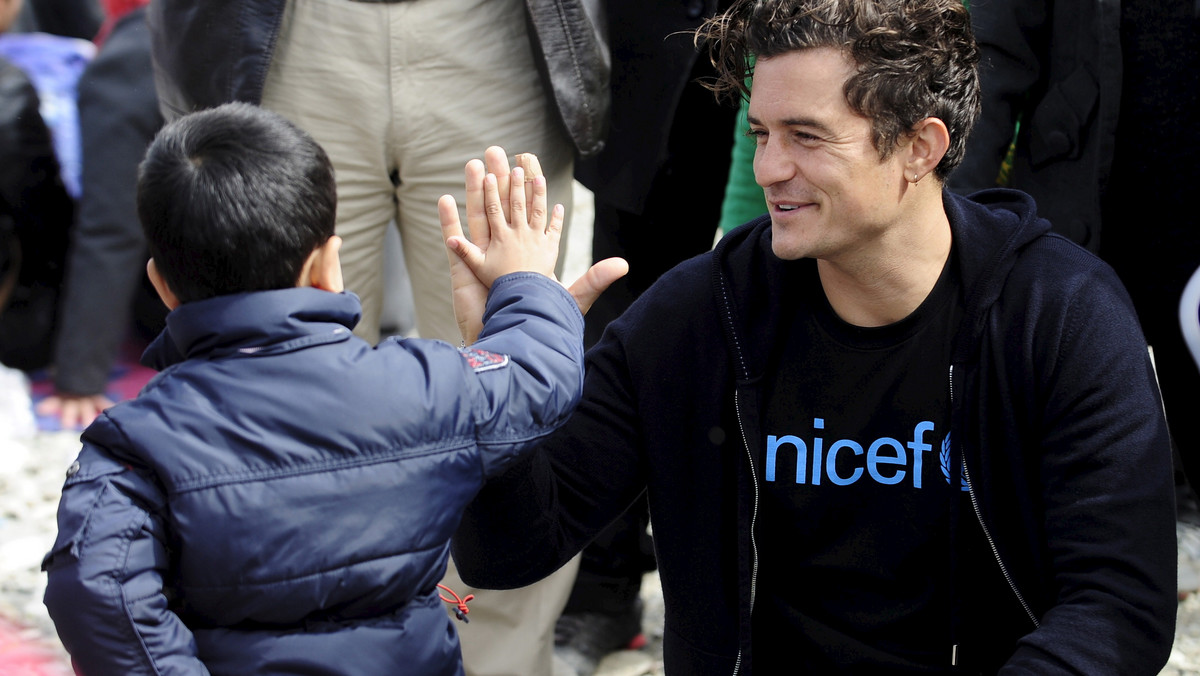 Orlando Bloom w obozie uchodźców