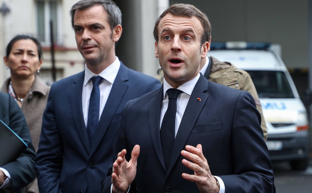 French President Emmanuel Macron visits Necker Hospital in Paris
