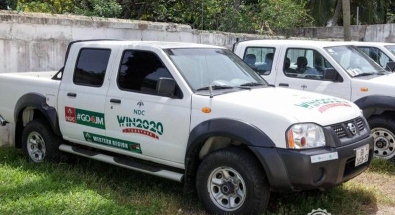 Mahama presents over 20 vehicles to NDC