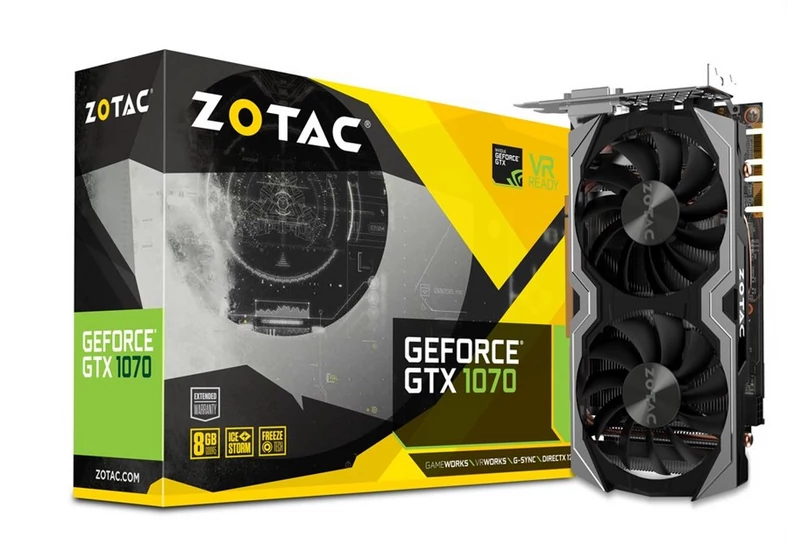 ZOTAC GeForce GTX 1070 8 GB Mini jest kartą graficzną z wysokiej półki, opartą o nowoczesną architekturę Pascal