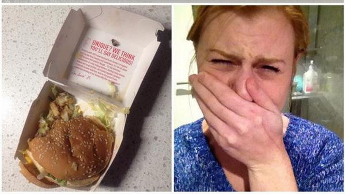 Kobieta twierdzi, że kupiła w McDonaldzie kanapkę na wynos i wróciła z jedzeniem do domu. Wtedy zobaczyła, że w jej burgerze znajduje się karaluch.