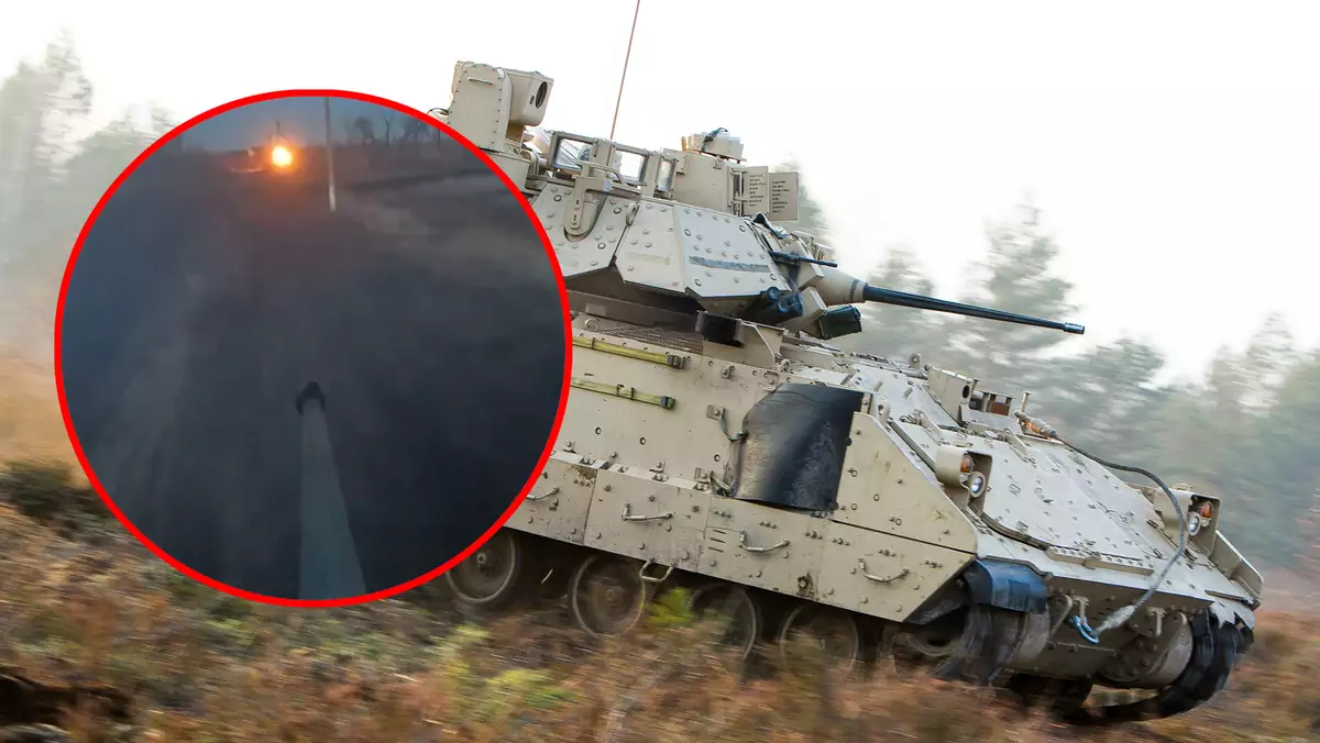 Ukraiński Bradley niszczy BTR