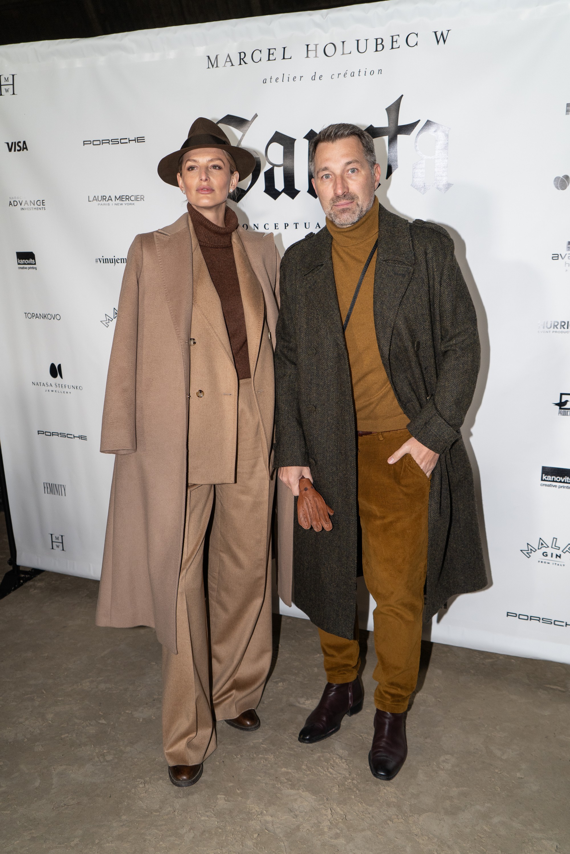 Módna prehliadka Marcel Holubec W. Fashion show 2025 - Michaela Kocianová a Braňo Bruno Ciberej.