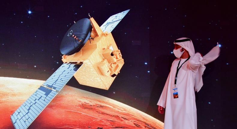 The unmanned Emirati probe, known as Al-Amal in Arabic, is one of three spacecraft racing to Mars, including Tianwen-1 from China and Mars 2020 from the United States
