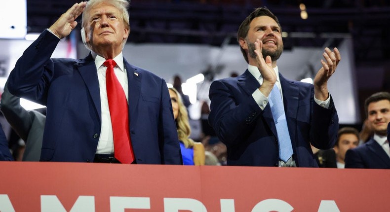 Former President Donald Trump's VP pick, Senator JD Vance, supports extreme tariffs on China. Joe Raedle/Getty Images