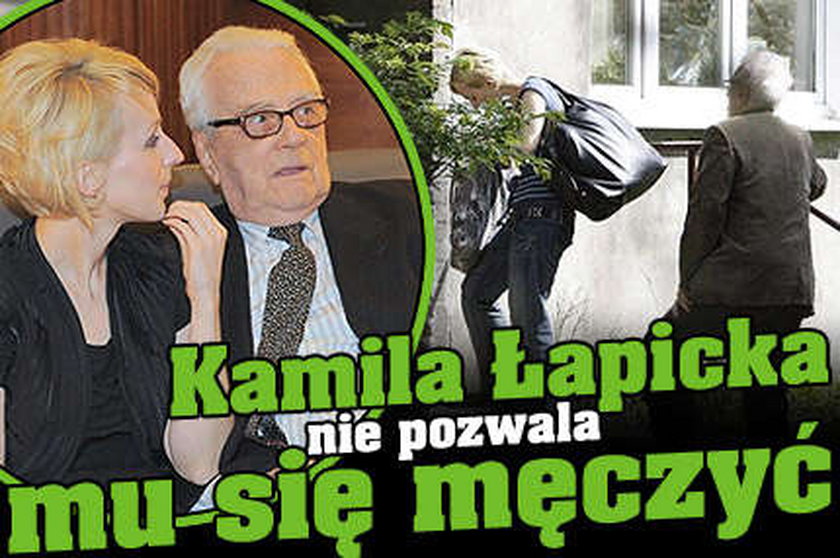 Kamila Łapicka nie pozwala mężowi się męczyć