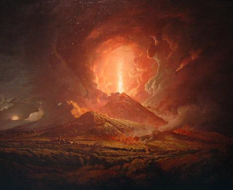 Umetnički prikaz erupcije Vezuva