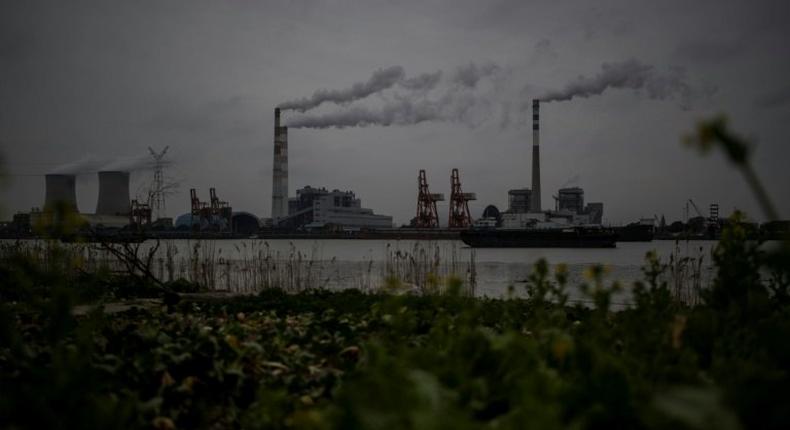 A power station on the Huangpu river near Shanghai - China is the world's largest emitter of greenhouse gases