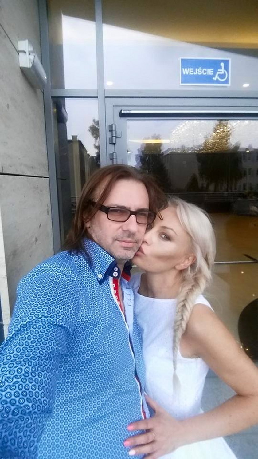 Monika Jarosińska z mężem