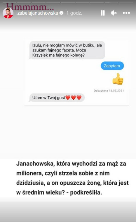 Izabela Janachowska pokazała fragmenty korespondencji z Pauliną Smaszcz