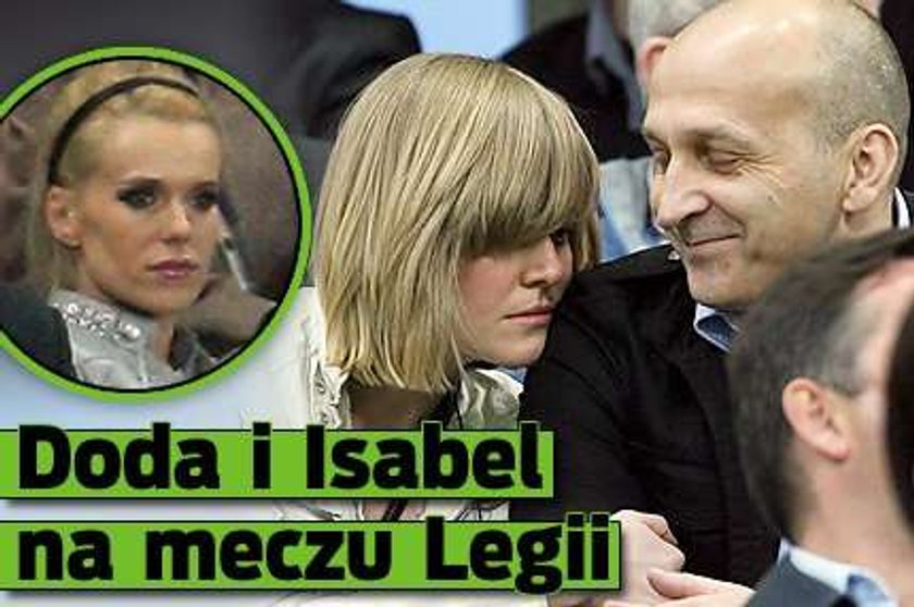 Doda i Isabel na meczu Legii