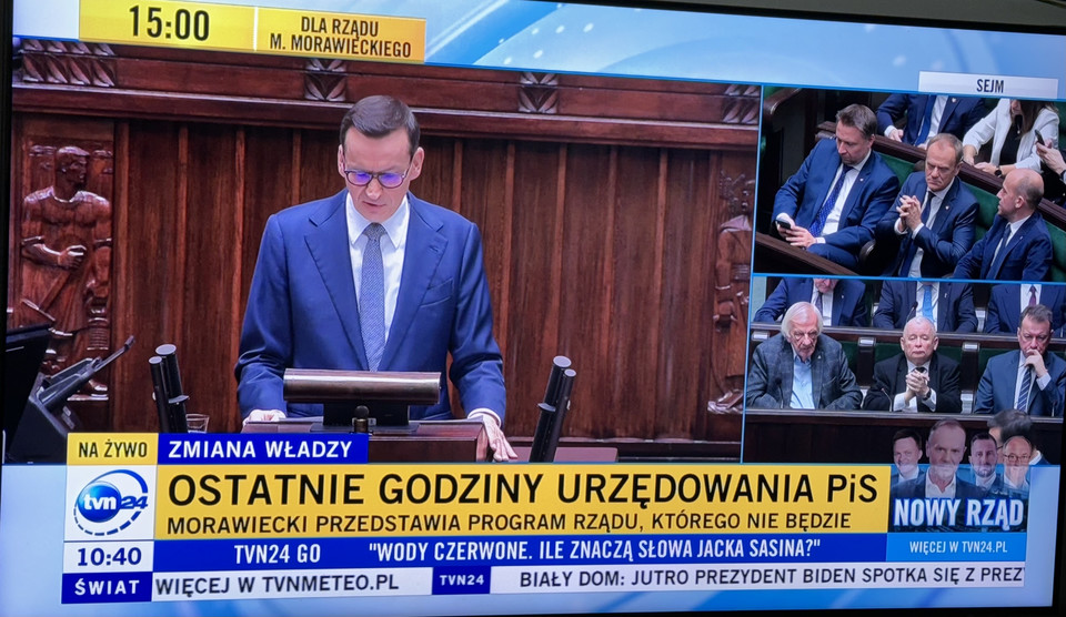 Tak TVP Info i TVN24 pokazywały exposé Mateusza Morawieckiego 