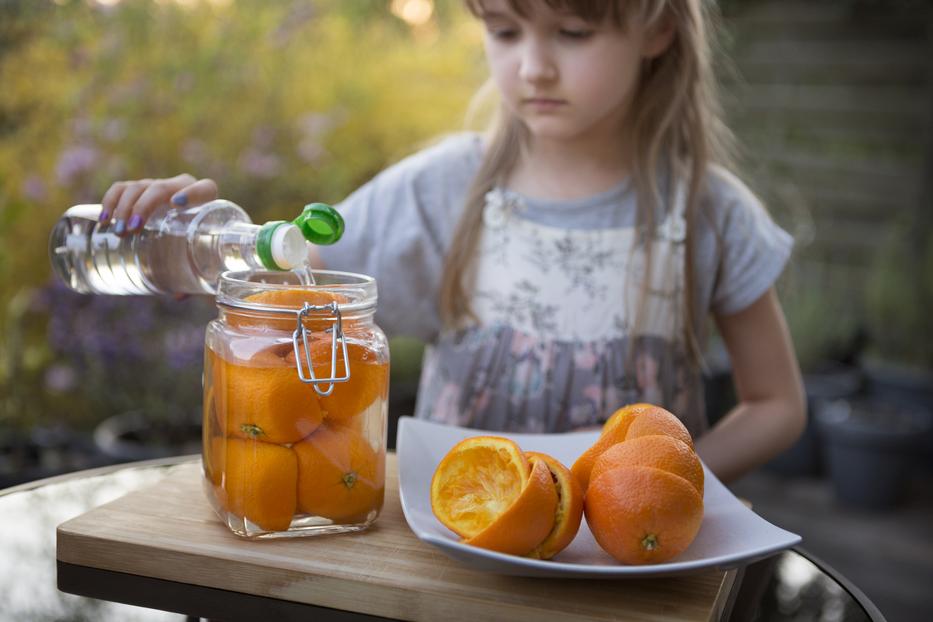 Univerzális fertőtlenítőszer házilag, amihez csak narancshéj és ecet kell. Fotó: Getty Images