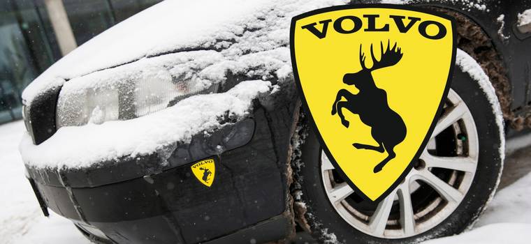 Żółta naklejka na autach Volvo przypomina logo Ferrari. Czy wiesz, co oznacza?