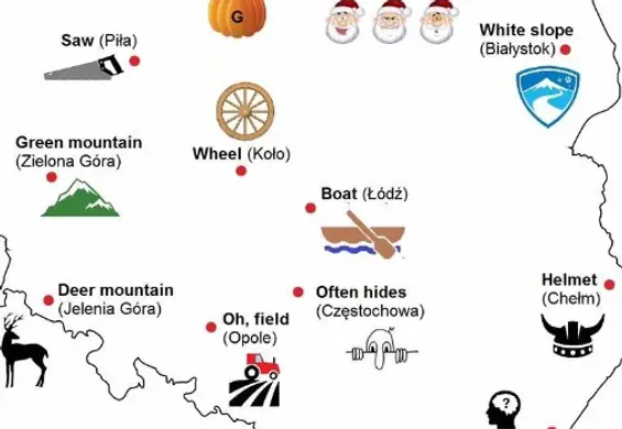 Oh, field, Buried, Little Santas – znasz te miasta? Polska infografika dla obcokrajowców bije rekordy popularności