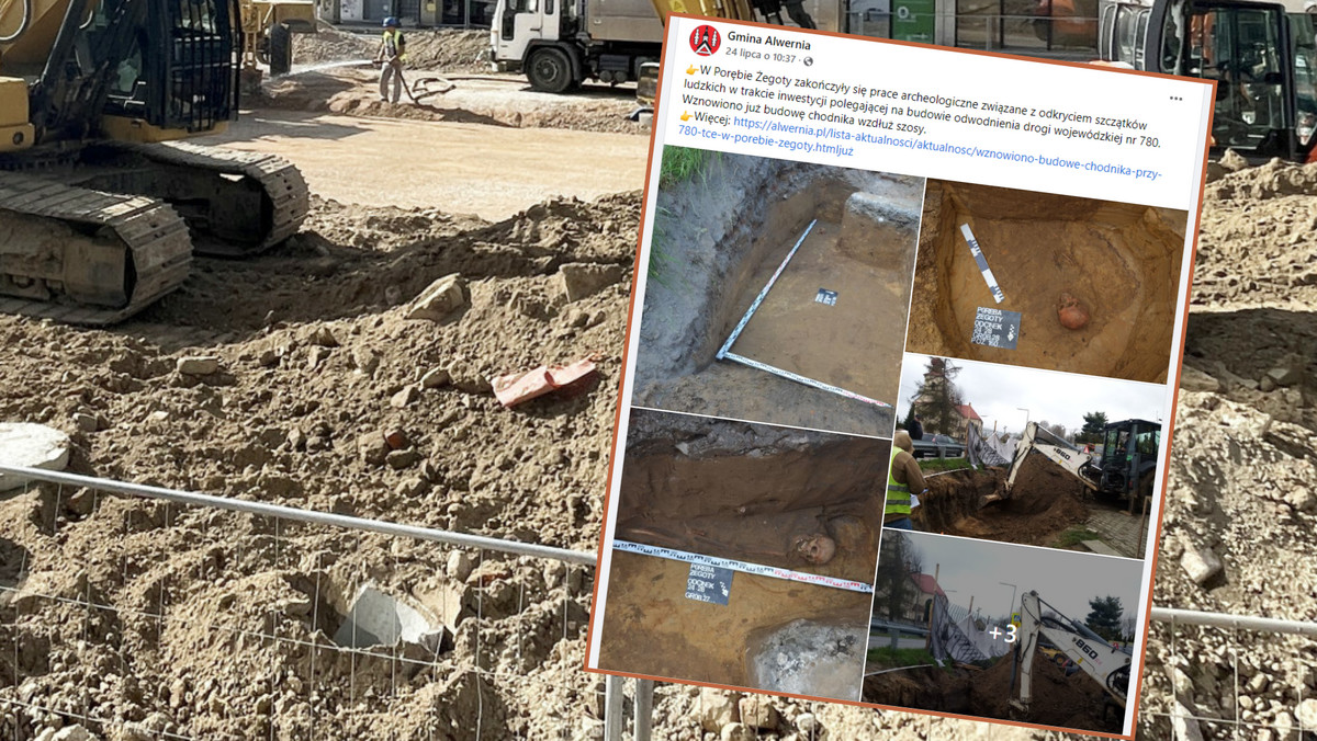 15 worków ludzkich kości znaleziono na placu budowy w Małopolsce