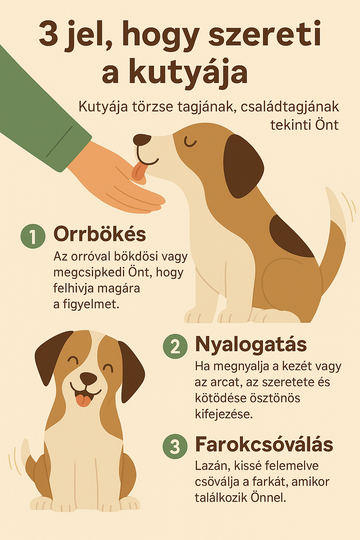 Amikor a kutyánk megbök minket az orrával, olyan, mintha azt mondaná: "Te vagy az emberem!"Ez a szeretet nem hangos, nem feltűnő – de mély, állandó, és minden egyes nap megmutatja magát. Érdemes figyelni rá, és megbecsülni. Mert a kutyája nemcsak él Önnel. Önnel van.