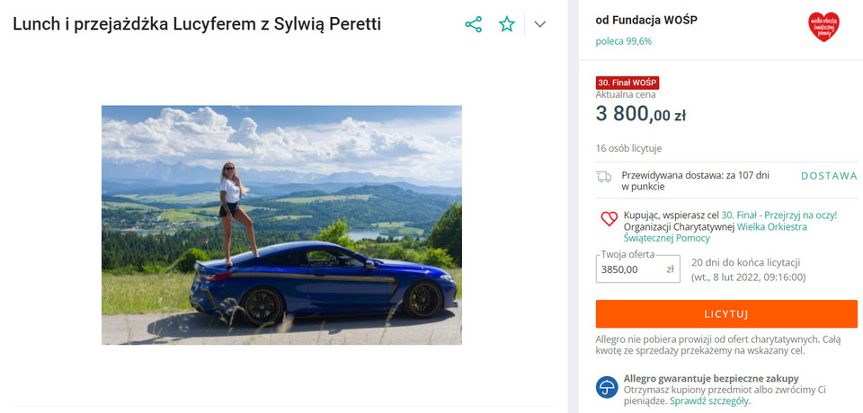 Sylwia Peretti dla WOŚP