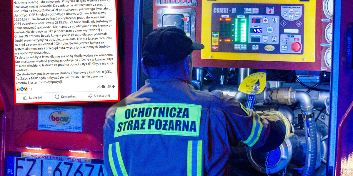 OSP w Smolęcinie musi zawiesić działalność z powodów finansowych.