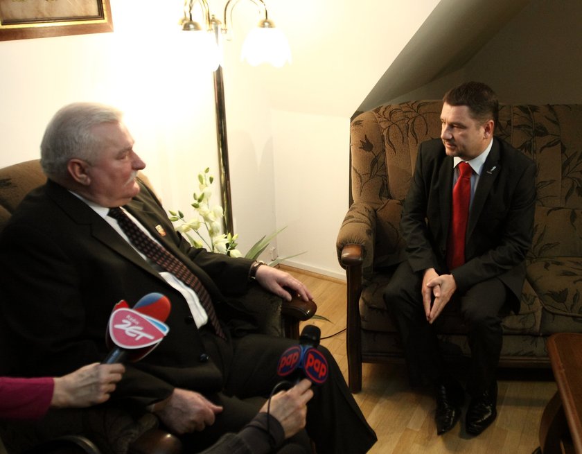 Lech Wałęsa i Piotr Duda