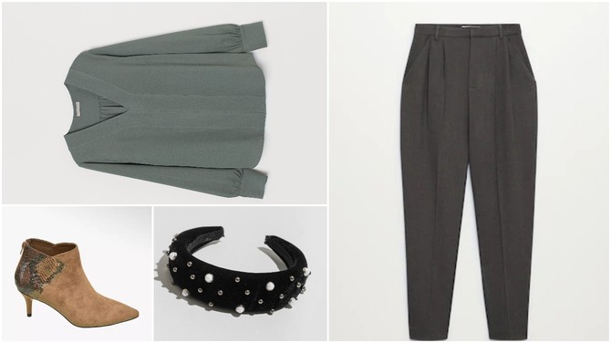 Bluza „H&M“. pantalone „Mango“,  rajf „P.... S.... fashion“, čizmice „Deichmann“