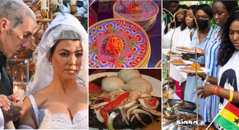 Kourtney's wedding food, not in Ghana