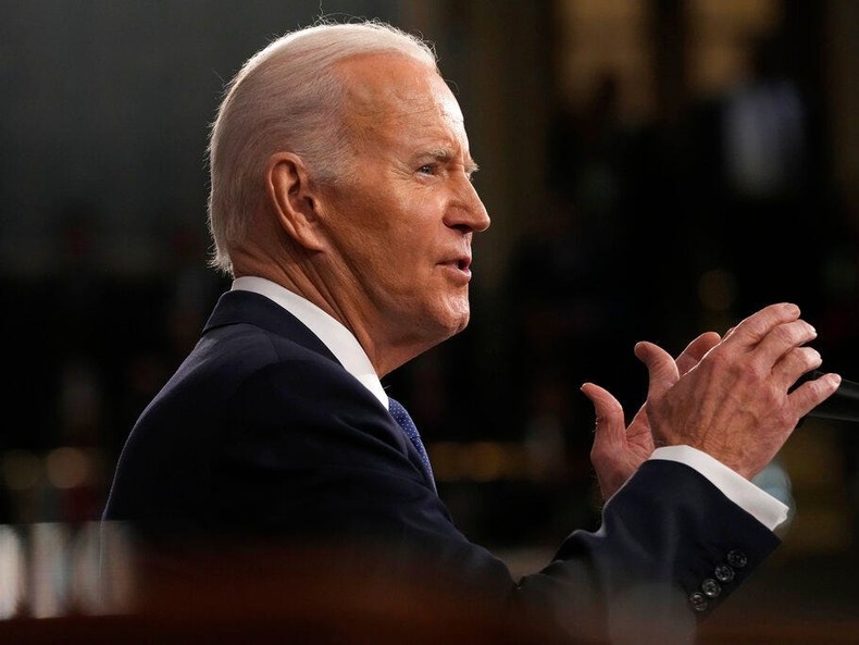Joe Biden himself became U.S. president in an election his main opponent, Donald Trump, insists was manipulated, and sparked a brief violent takeover of the U.S. Capitol that led to the death of five people in January 2021 [AP Photo/Jacquelyn Martin, Pool]