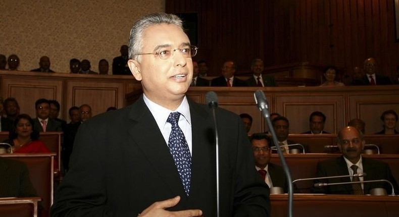 Mauritius' former Finance Minister Pravind Jugnauth presents the budget for 2011 at the National Assembly in Port Louis November 19, 2010. REUTERS/Ally Soobye