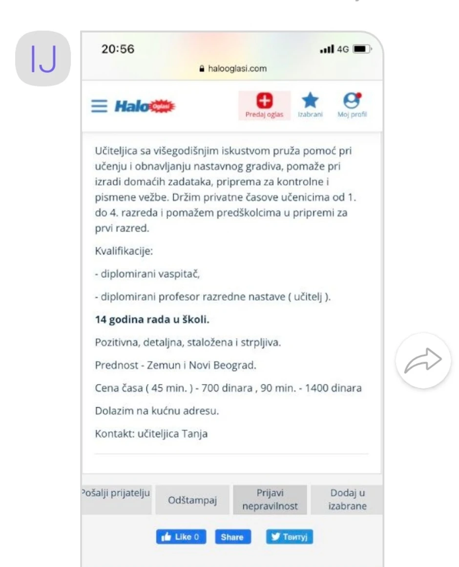 Profesori nude da uz nadoknadu pomognu deci da nuače da čitaju