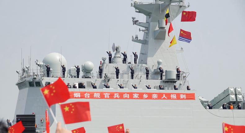 A Chinese naval frigate.Tang Ke/VCG via Getty Images