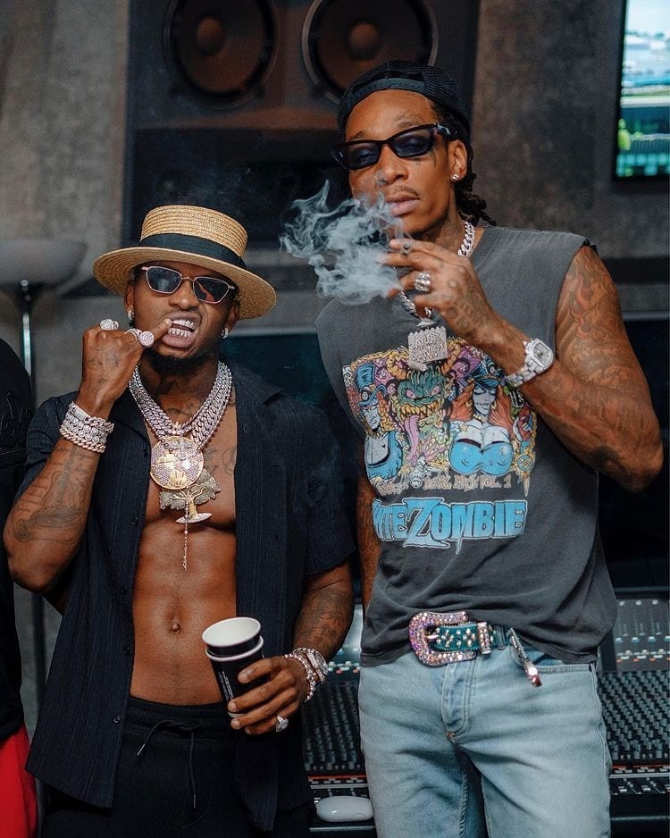 Singer Diamond Platnumz with Wiz Khalifa in the US