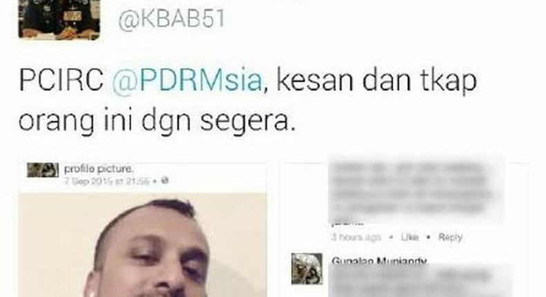 Malaysia Inspector-General of Police, Khalid Abu Bakar's tweet