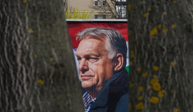 Kampanjski bilbord Viktora Orbana u Budimpešti 25. marta