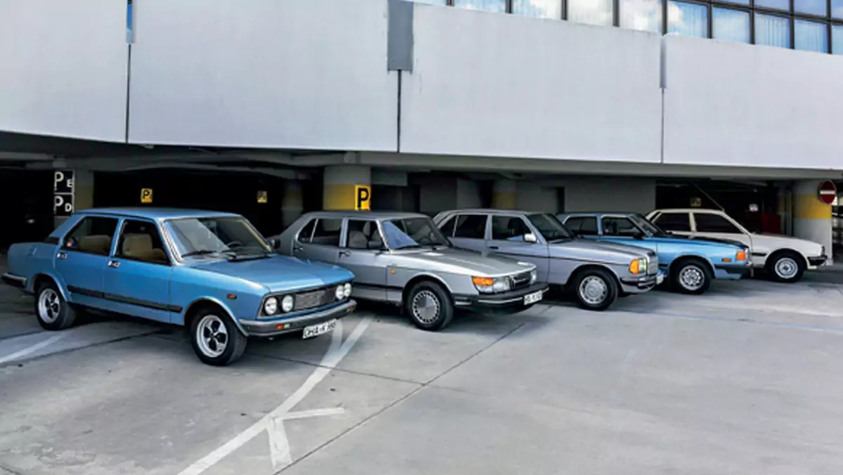 Fiat 132 kontra Mazda 929L, Mercedes 200, Peugeot 505 i Saab 900 - Czy liczy się tylko schabowy?