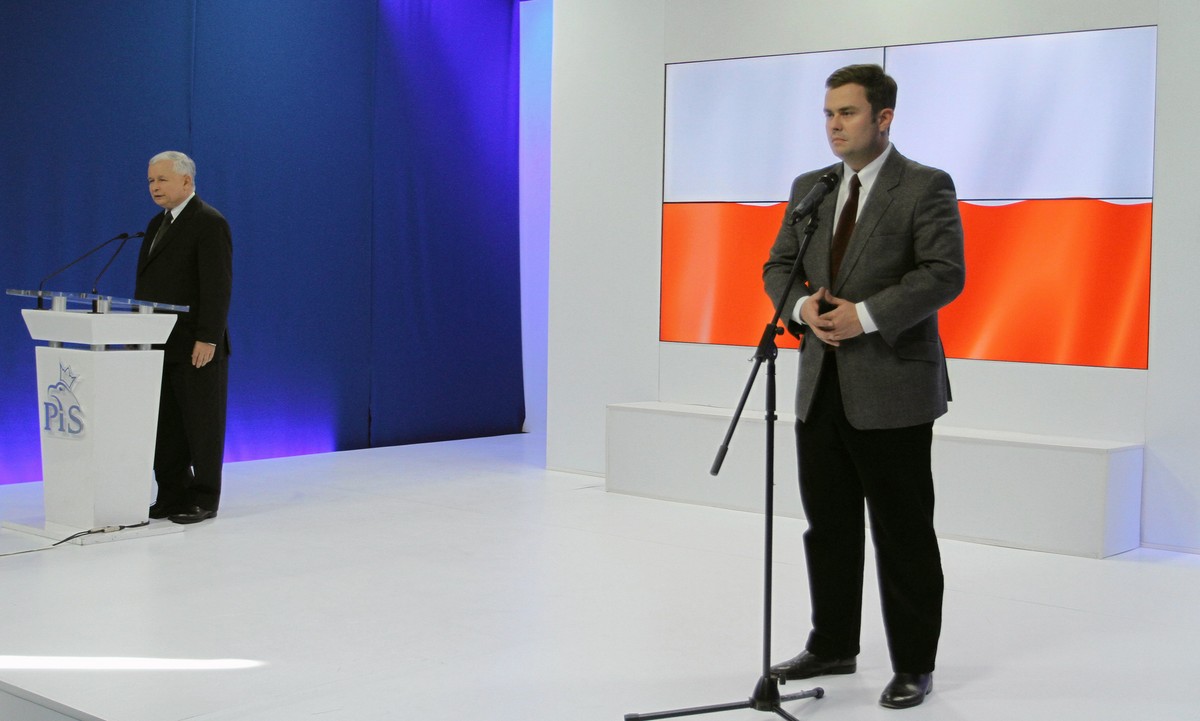 Jarosław Kaczyński i Adam Hofman