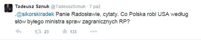 Tadeusz Sznuk na Twitterze