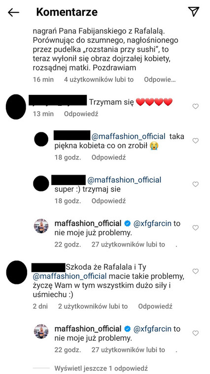 Maffashion reaguje na komentarze internautów