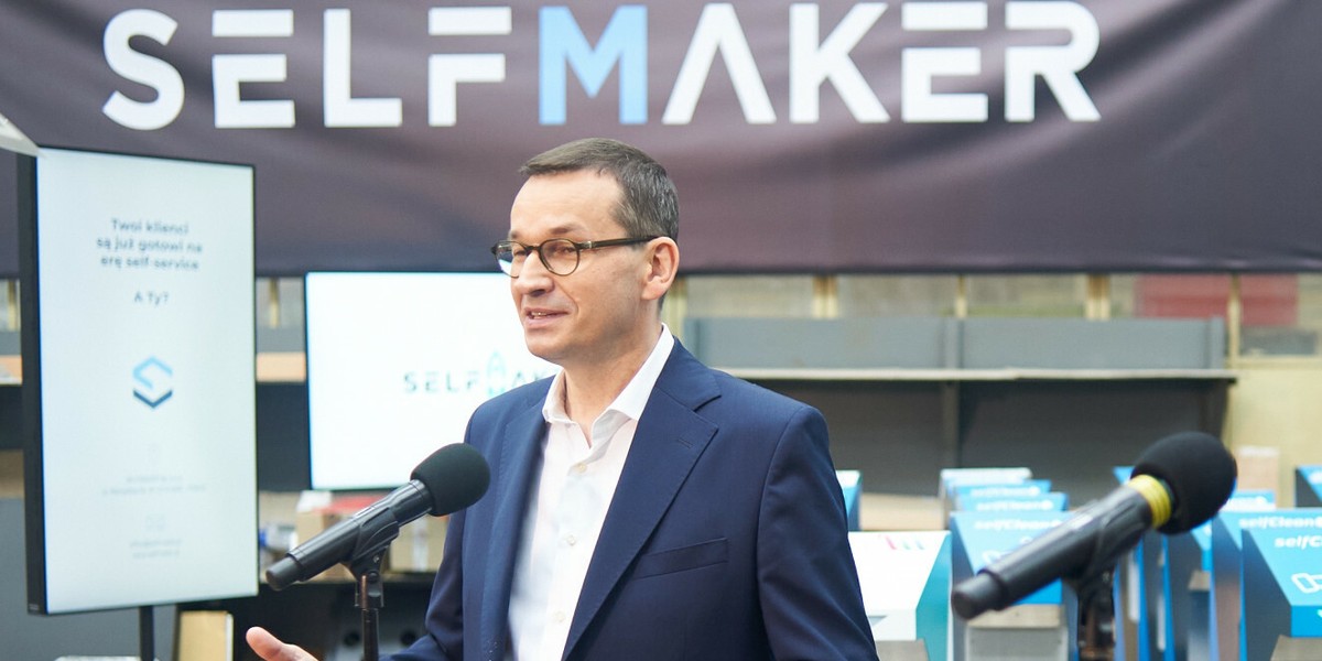 Wizyta premiera Mateusza Morawieckiego w firmie SelfMaker. 24 czerwca 2020 r.