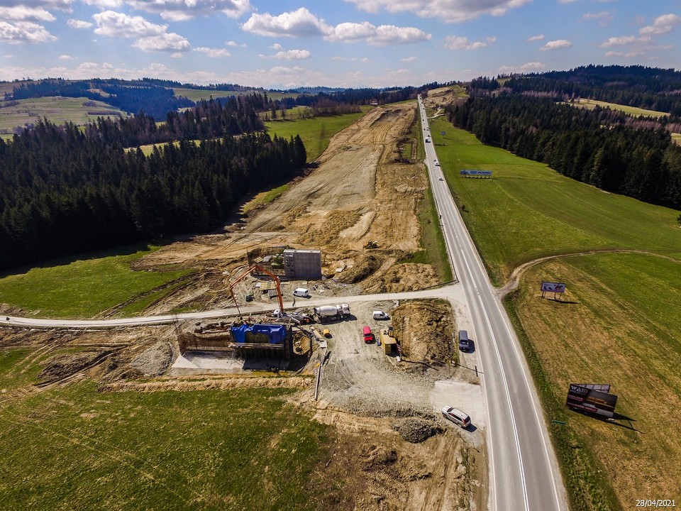 Budowa nowej zakopianki na odcinku Rdzawka - Nowy Targ