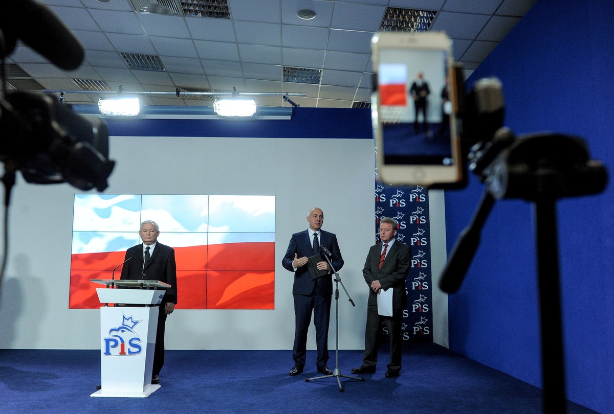Jarosław Kaczyński na konferencji