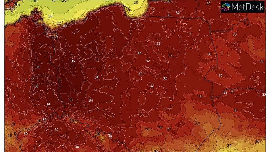 Upały nacierają na Polskę