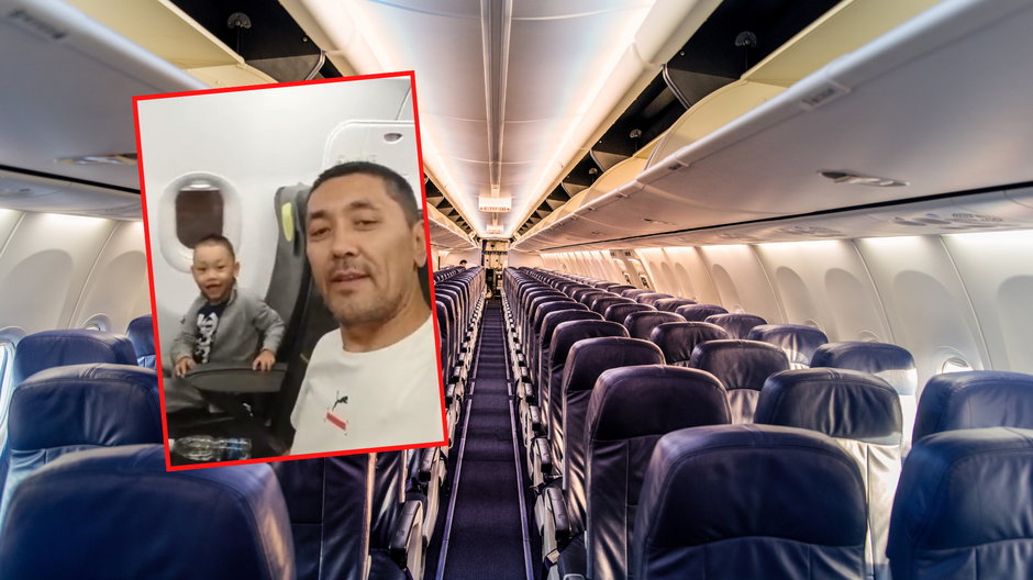 Pasażer pokazał nagranie z pokładu samolotu lecącego do Rosji (screen: akaloy/Twitter)