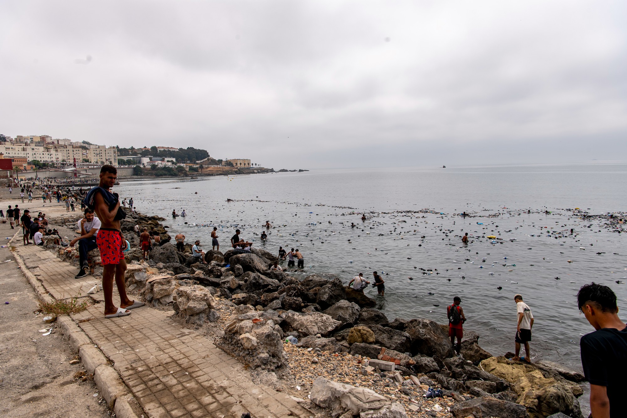 Záber zo španielskej enklávy Ceuta.