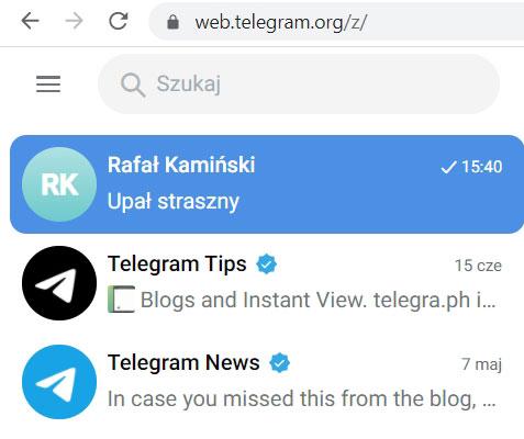 Telegram w przeglądarce działa nawet wtedy, kiedy telefon jest wyłączony